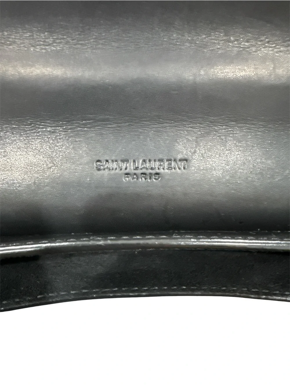 Saint Laurent Black Leather YSL Logo Crossbody - Picture 6 of 10